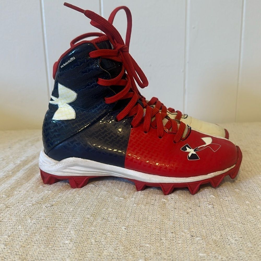 UNDER ARMOUR Highlight MC Football Cleats Shoes Sneakers Texas Youth 1 1Y